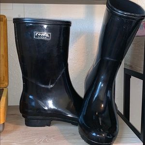Black Roma Rain Boots
